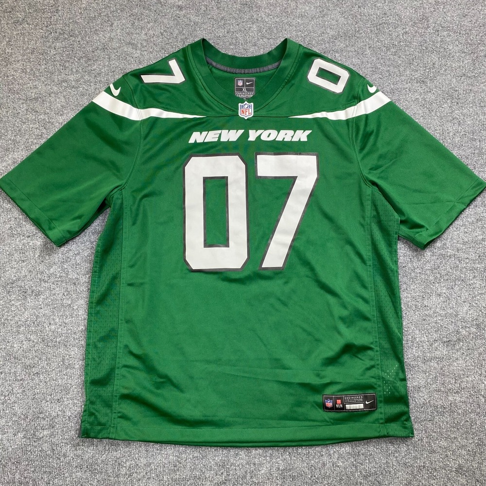 Nike New‎ York Jets Football Jersey Mens XL Green 07 Kassie S NFL Engineered